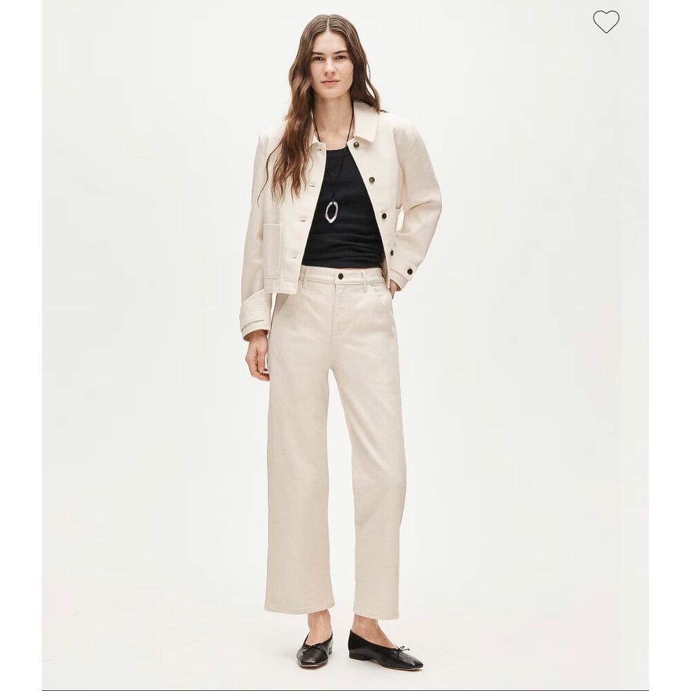 J. Crew Tall utility slim-wide jean in Ecru NWT Size 30T